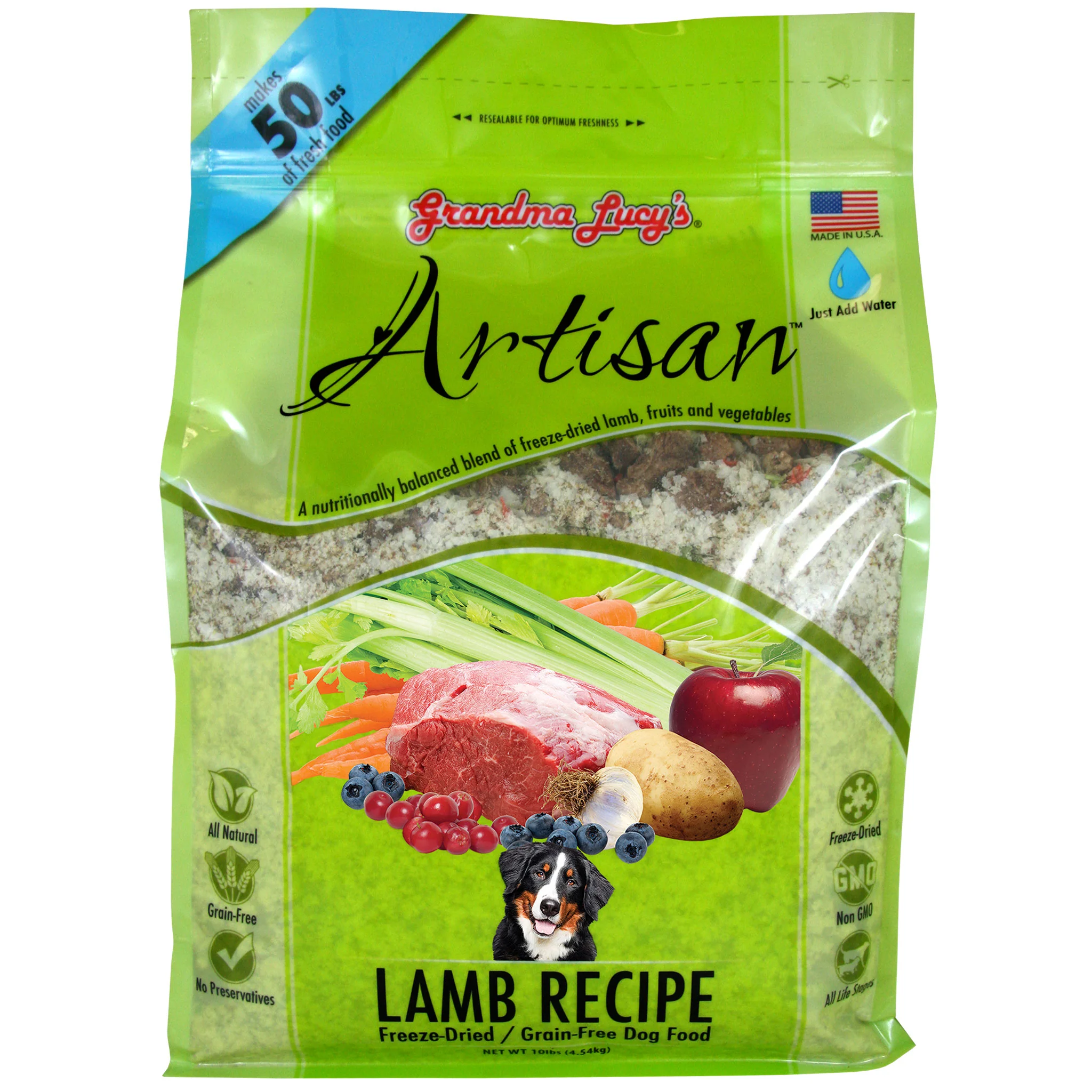 Grandma Lucy's Artisan Freeze Dried Lamb Dog Food - Image 3