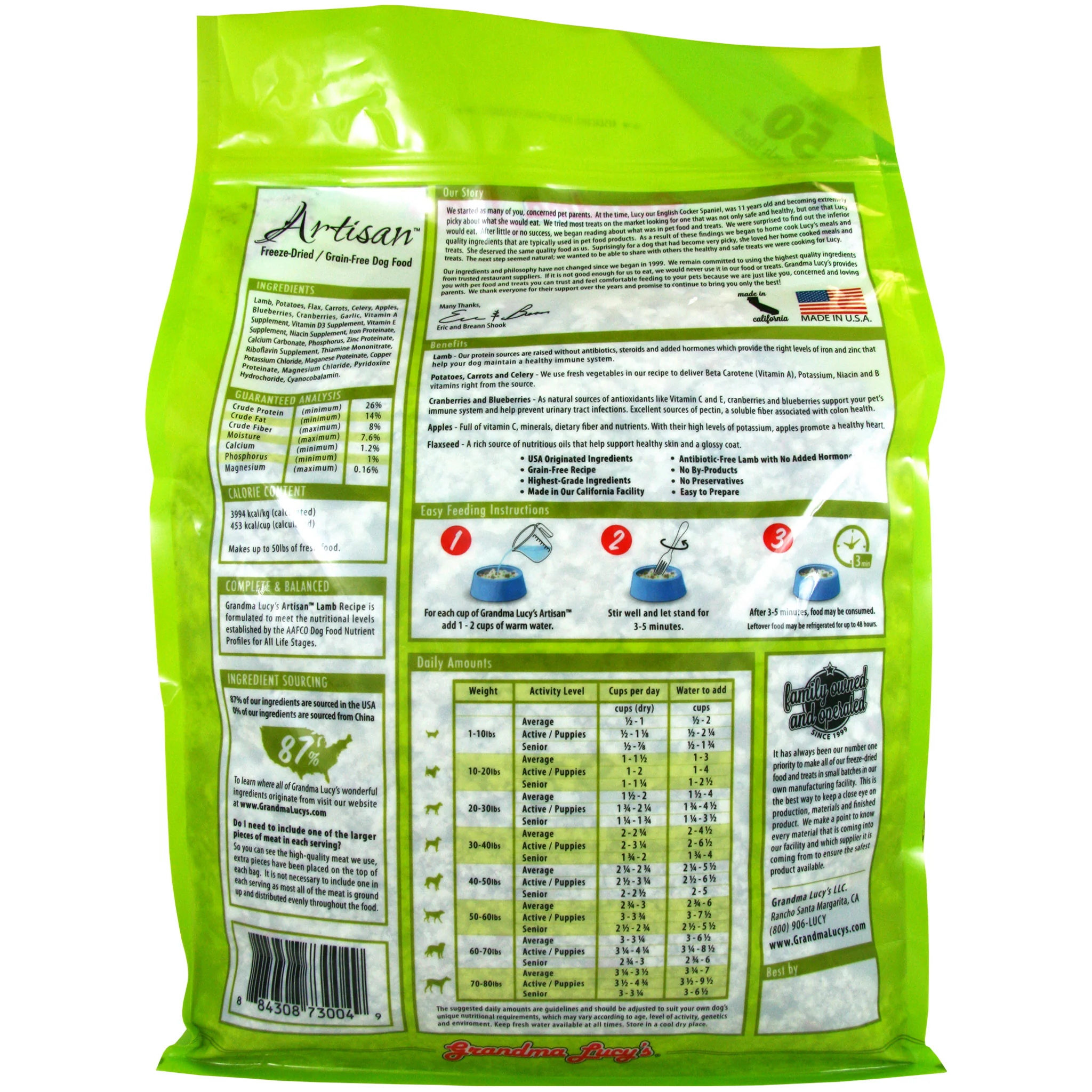 Grandma Lucy's Artisan Freeze Dried Lamb Dog Food - Image 4