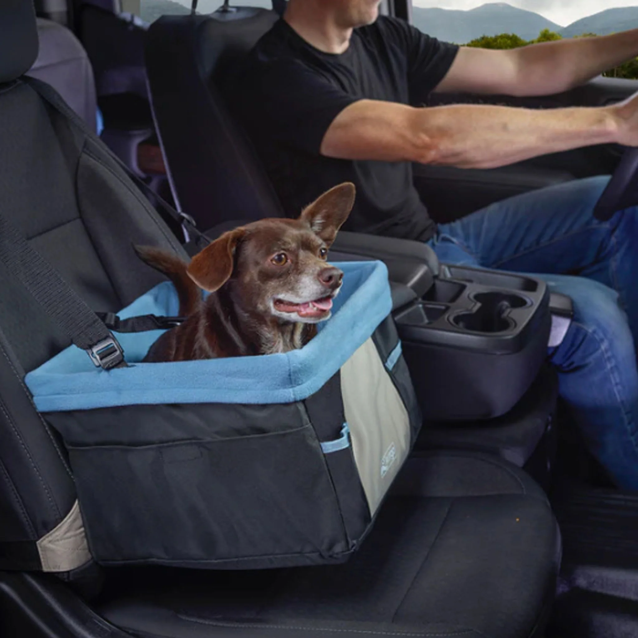 Kurgo Rover Booster Seat Black & Blue Dog Travel - Image 3