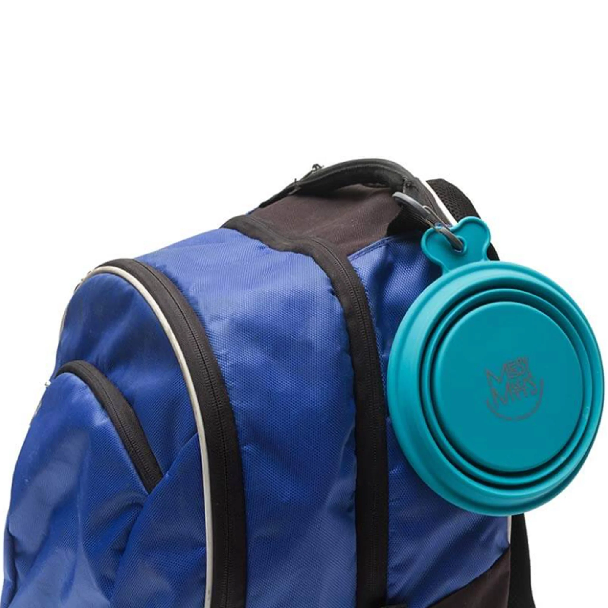 Messy Mutts Silicone Collapsible Bowl - Blue - Image 4