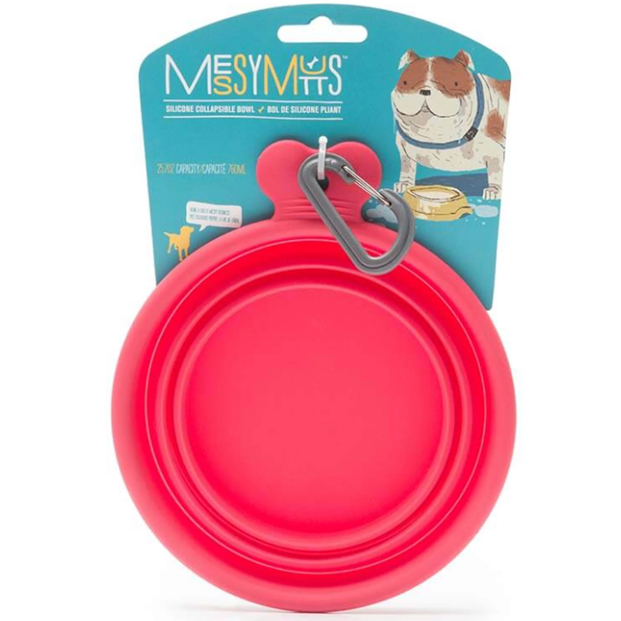 Messy Mutts Silicone Collapsible Bowl - Watermelon - Image 3