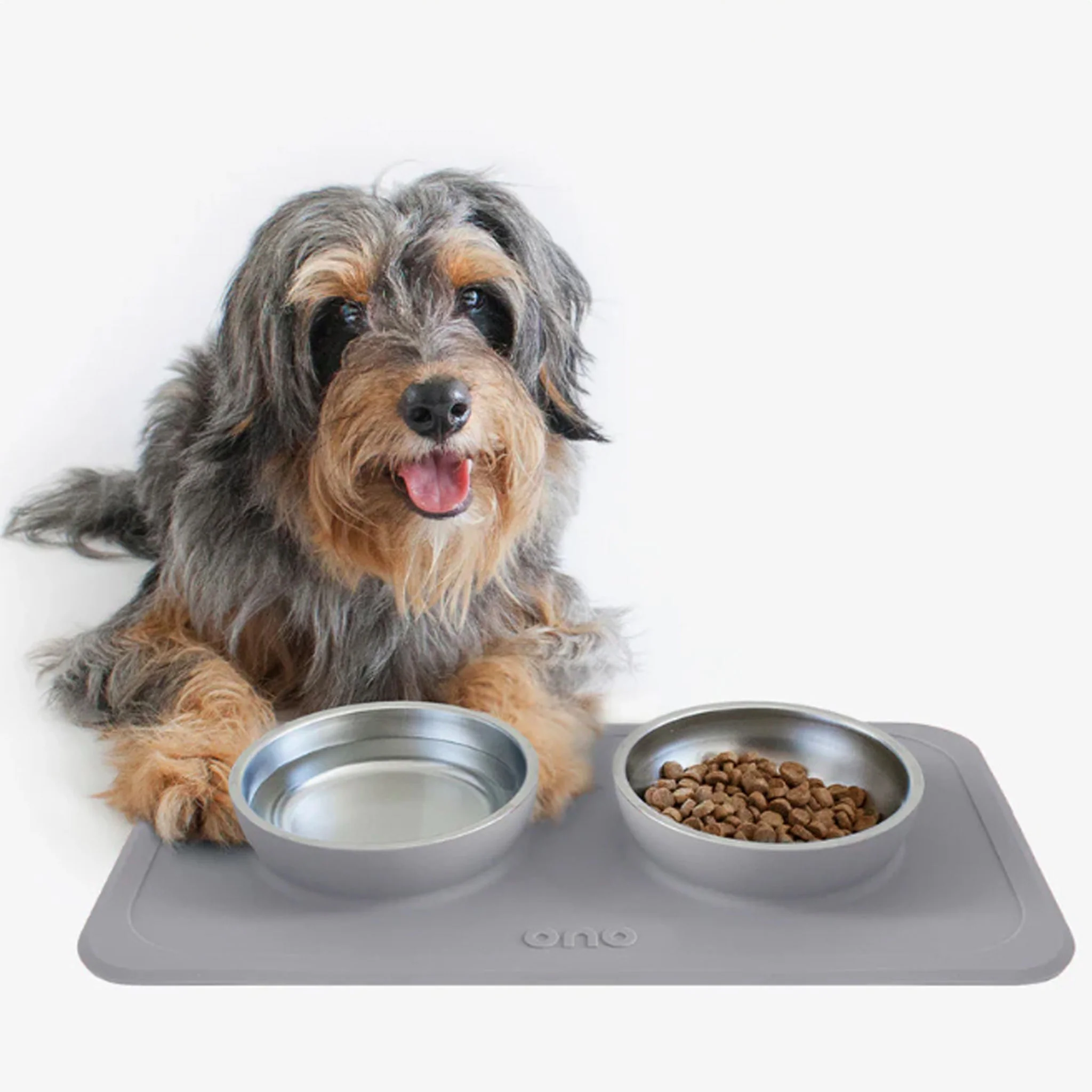 Ono Good Bowl Double Charcoal Dog Bowls - Image 3