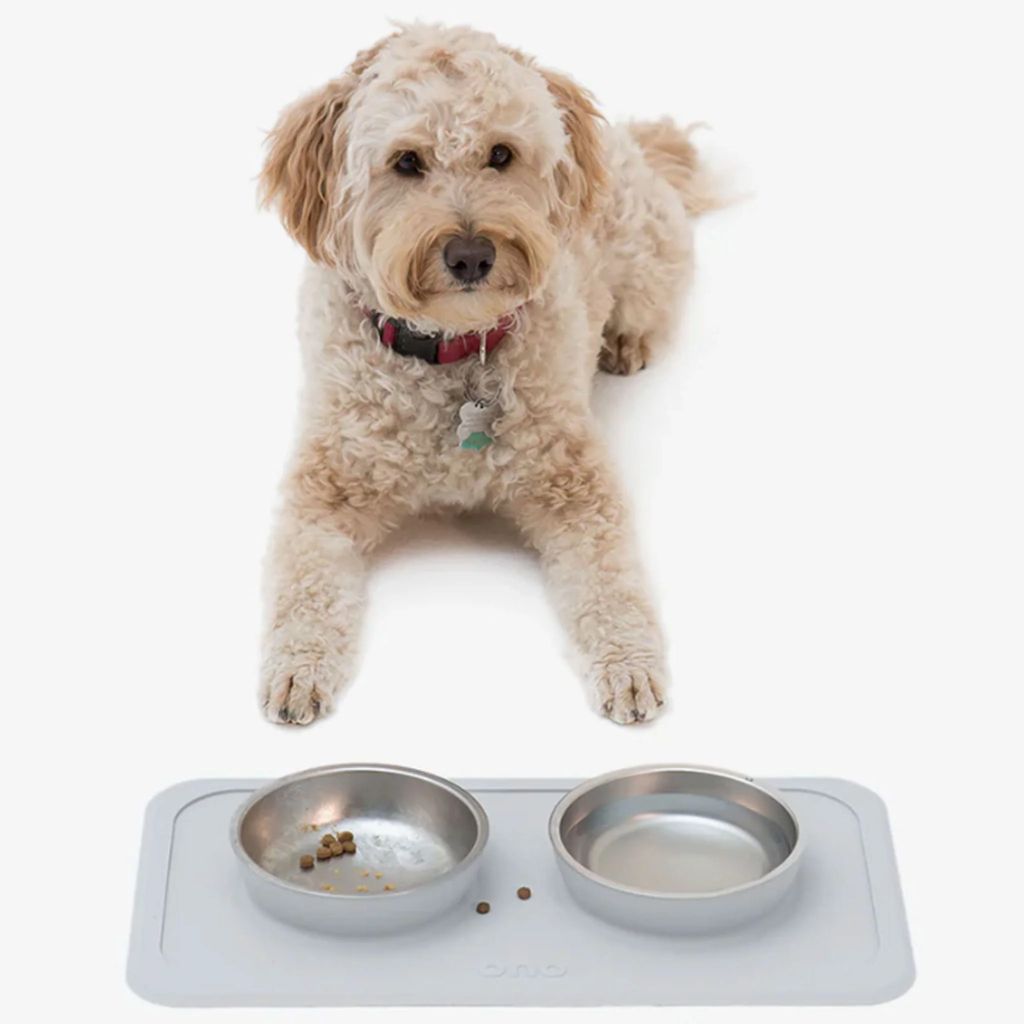 Ono Good Bowl Double Cool Grey Dog Bowls - Image 4