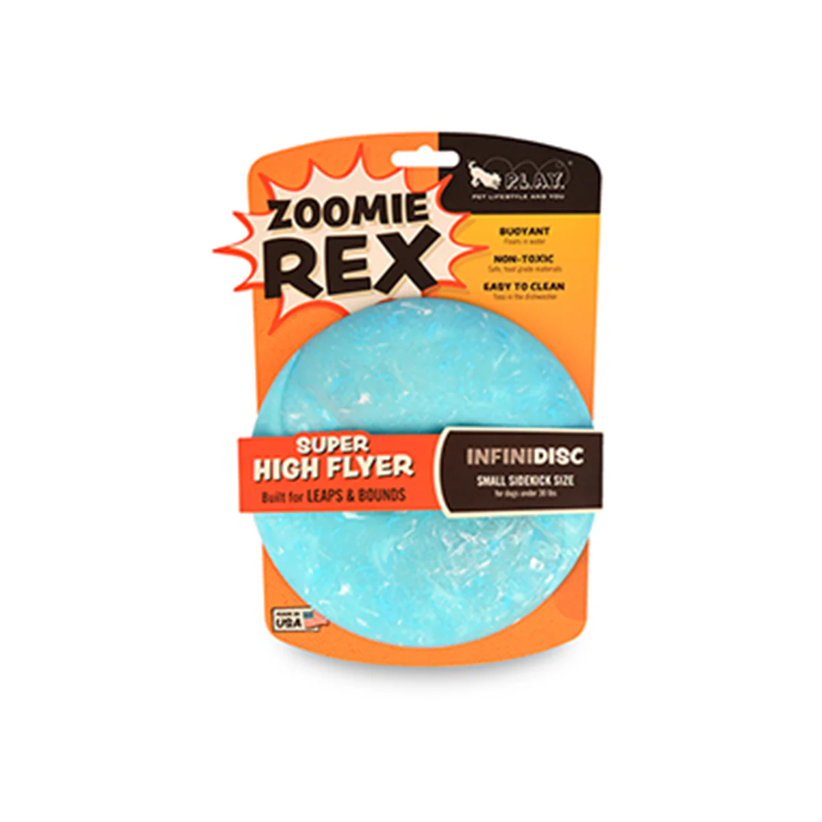P.L.A.Y. ZoomieRex Disc Dog Toy - Blue - Image 3