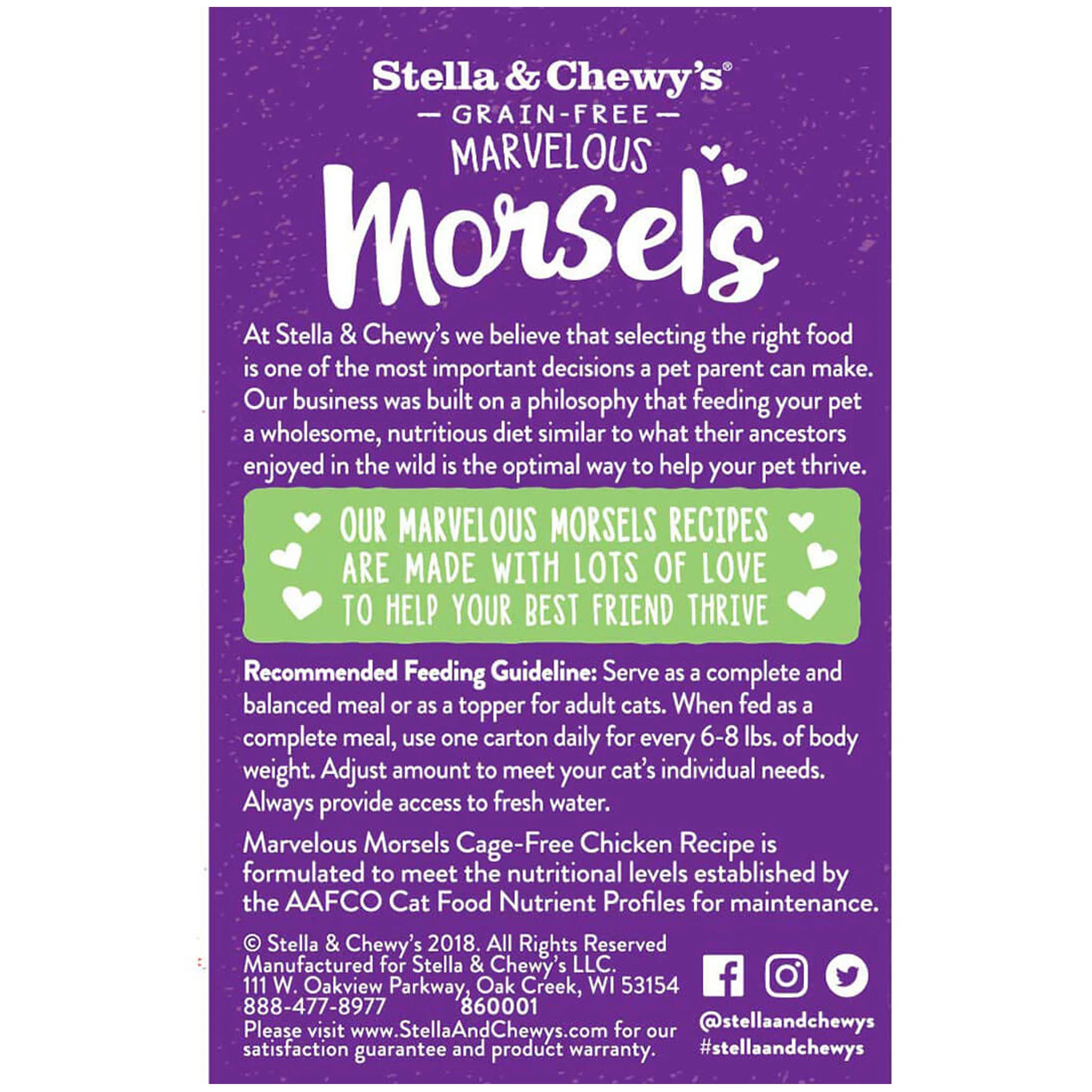 Stella & Chewy's Marvelous Morsels Cage-Free Chicken Recipe Cat Food - 5.5oz - Image 3
