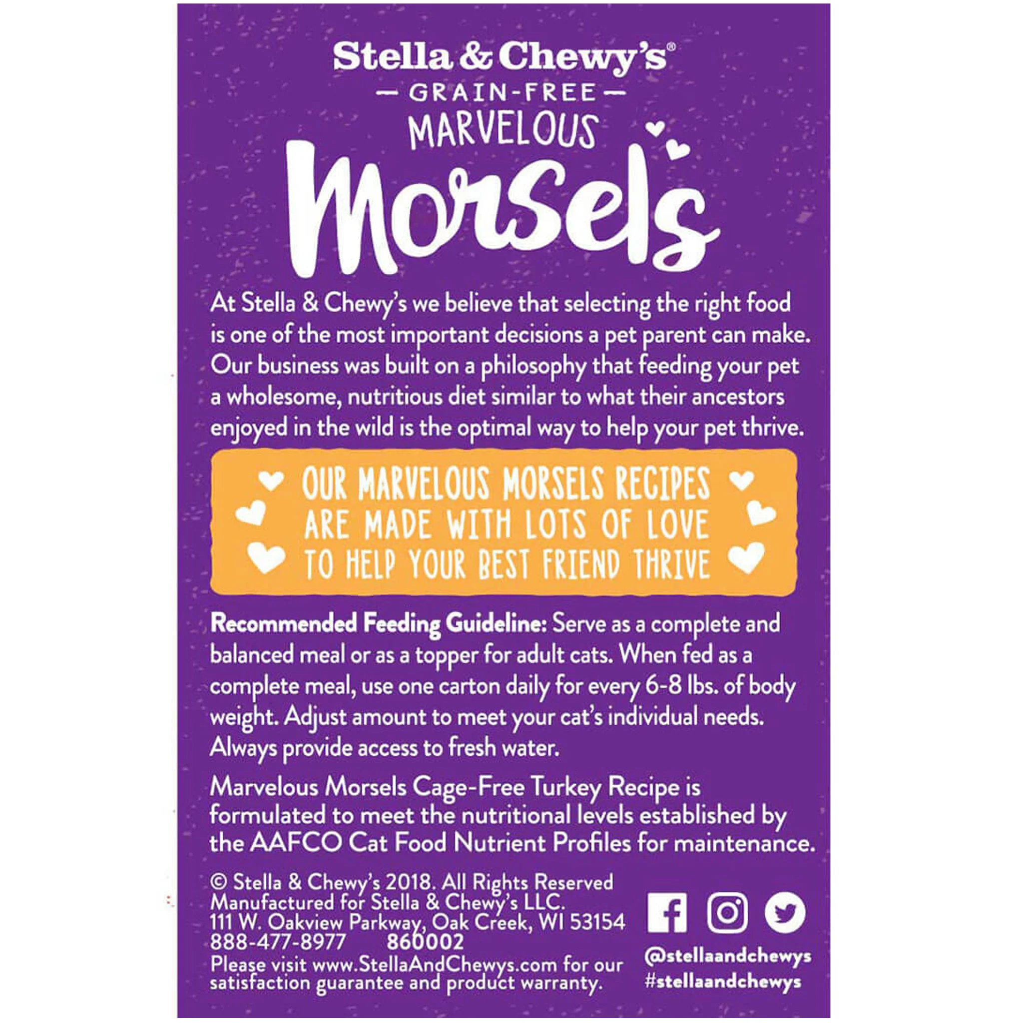 Stella & Chewy's Marvelous Morsels Cage-Free Turkey Recipe Cat Food - 5.5oz - Image 3