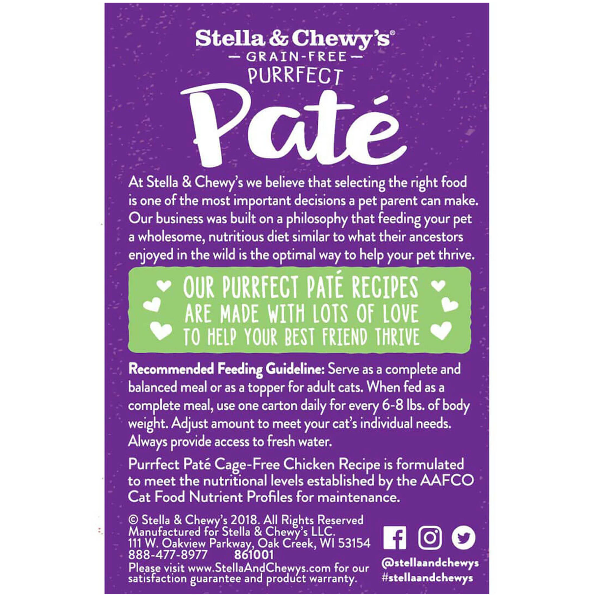 Stella & Chewy's Purrfect Pate Cage-Free Chicken Recipe Wet Cat Food - 5.5oz - Image 3